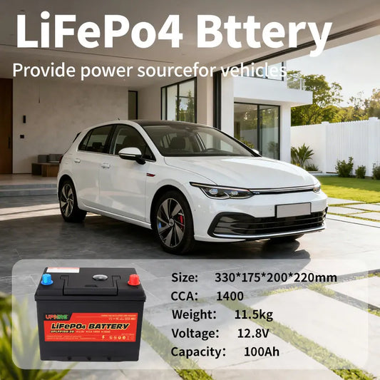 High Rate 12V 100AH Car Start-stop LiFePo4 Battery 1050CCA 4000 Cycles 1-3 Year Warranty Replace AGM EFB Lead Acid Batteries