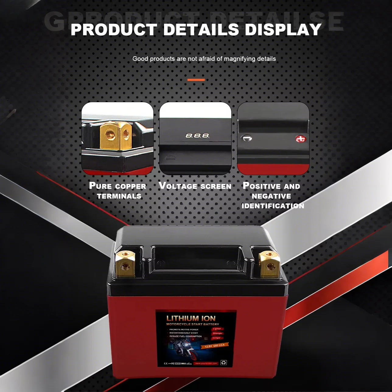 LFP14B-4 12V Bms protection Motorcycle 84ah Lithium Iron Phosphate   Lifepo4 Battery CCA450