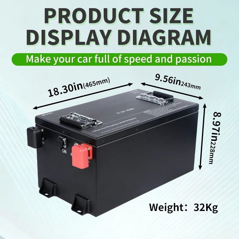 51.2V 65Ah LiFePO4 Battery for Golf Cart - Image 6