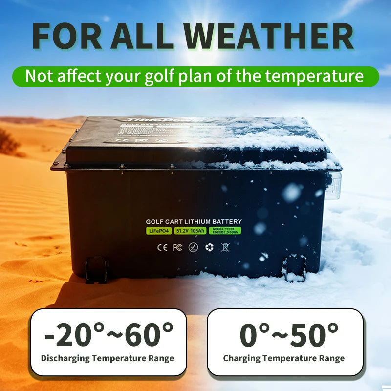 51.2V 100Ah LiFePO4 Battery for Golf Cart - Image 5