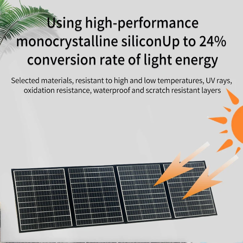 100W-300W Foldable Solar Panel for Power Station - Image 2