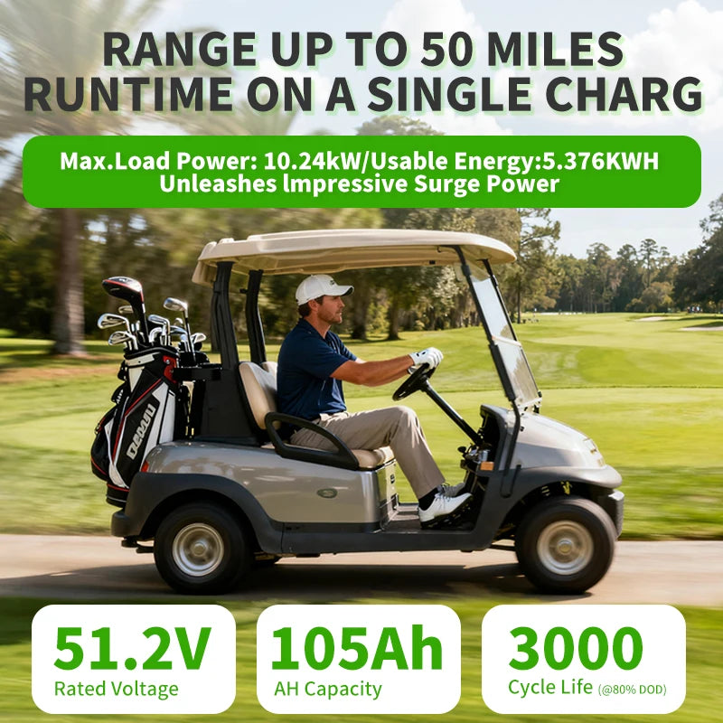 51.2V 100Ah LiFePO4 Battery for Golf Cart - Image 6