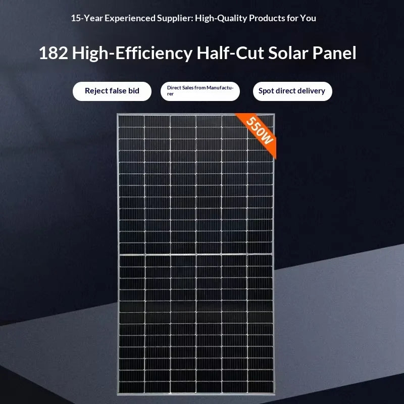 200W-580W All Black HJT/PERC Double Glass Solar Panel - Image 5