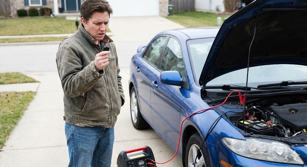 Driver wondering if they can start the car while the battery is charging